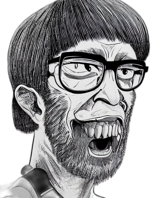face, creature, cartoon, comic book art transparent PNG cut-out