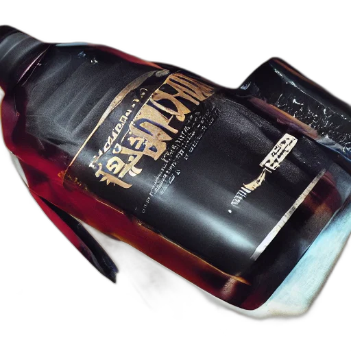 bottle, crown, weapon, 3d render transparent PNG cut-out