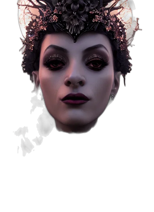 mask, crown, face, hat, fantasy art, concept art, 3d render, photorealistic transparent PNG cut-out