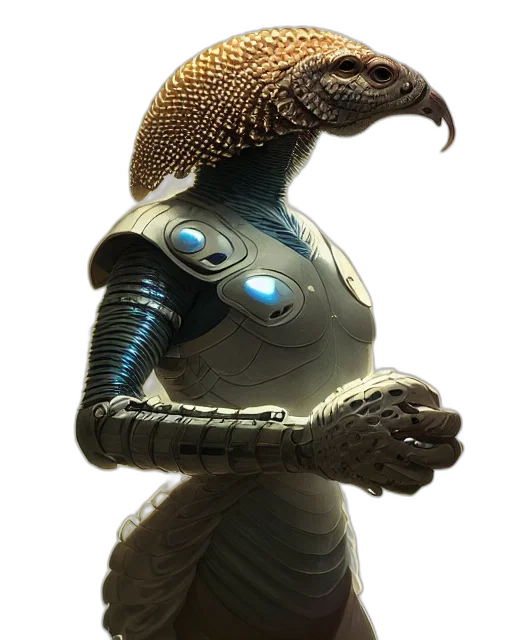 robot, animal, dragon, creature, concept art, 3d render, fantasy art, photorealistic transparent PNG cut-out