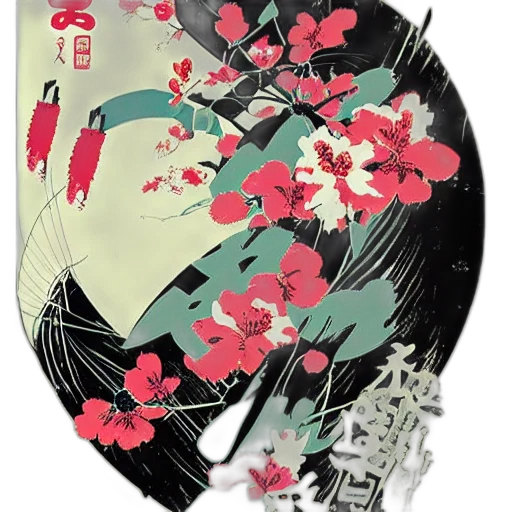 flower, mask, umbrella, staff transparent PNG cut-out