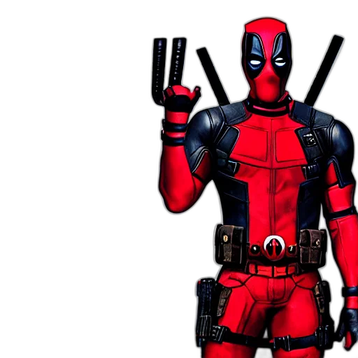 comic book art, concept art, deadpool, trying transparent PNG cut-out