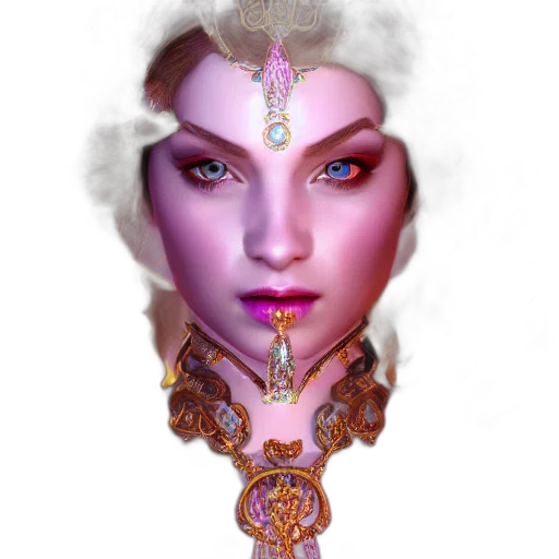jewelry, face, staff, crown, fantasy art, concept art, 3d render, photorealistic transparent PNG cut-out