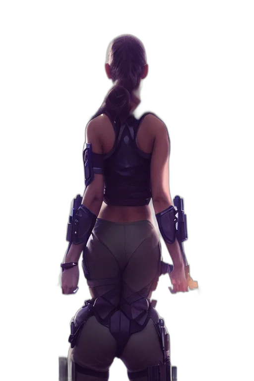 weapon, staff, jacket, robot transparent PNG cut-out