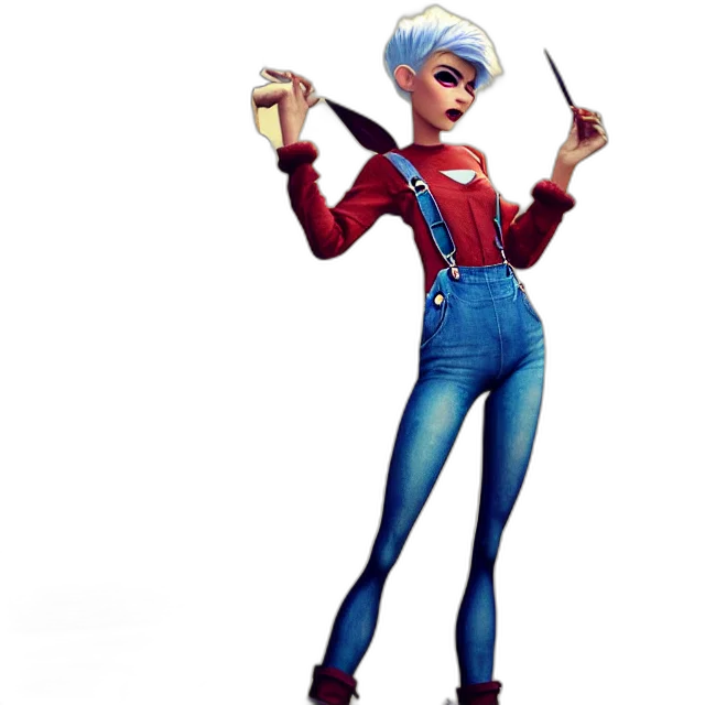 staff, jacket, weapon, hat, concept art, 3d render, cartoon, comic book art transparent PNG cut-out