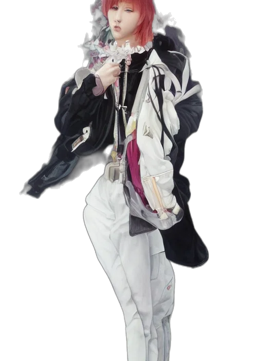 jacket, staff, weapon, dress transparent PNG cut-out