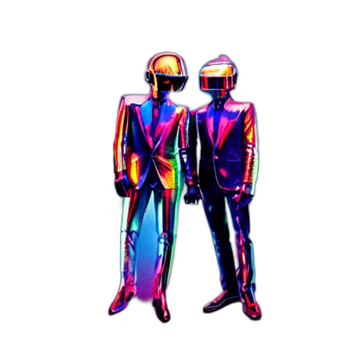 jacket, robot, vaporwave, pixel art transparent PNG cut-out