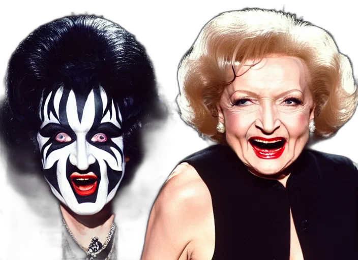 publicity, photo, still, betty, white, kiss, makeup, death transparent PNG cut-out