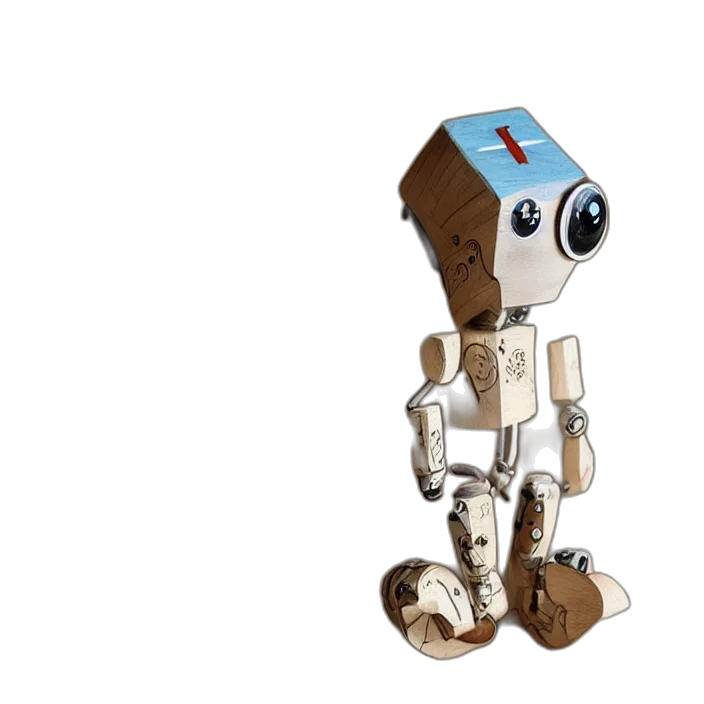 robot, staff, 3d render, concept art, cartoon, artiste, intricate, cute transparent PNG cut-out