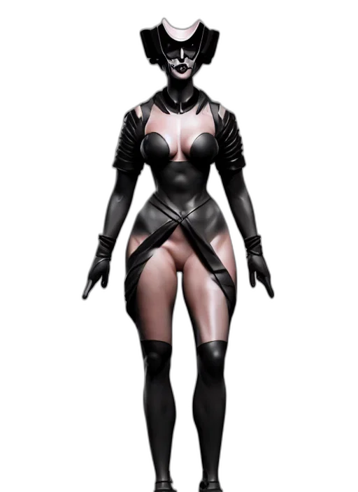 mask, dress, concept art, 3d render transparent PNG cut-out