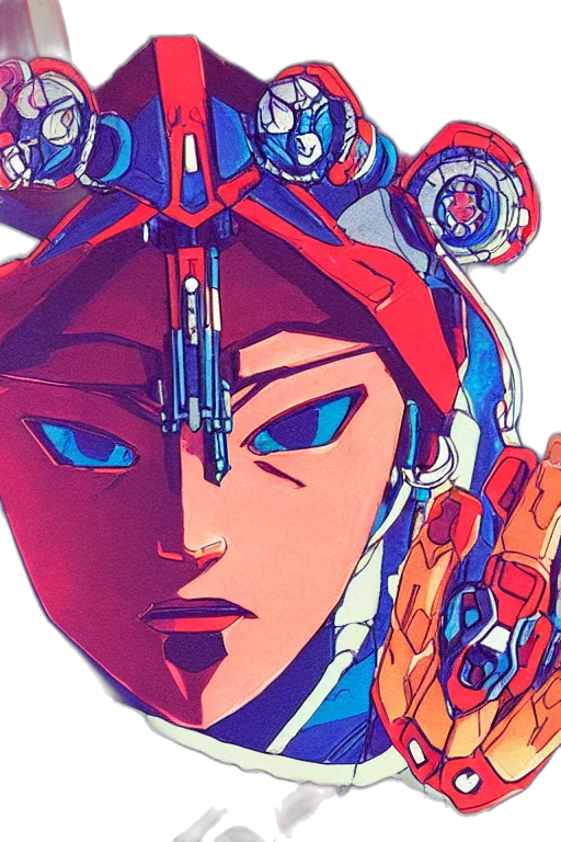 weapon, jacket, robot, face transparent PNG cut-out