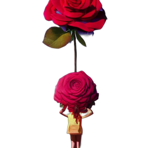 flower, umbrella, hat, crown, 3d render, concept art, pixel art, photorealistic transparent PNG cut-out