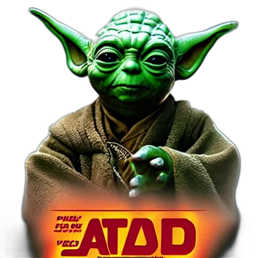 staff, 3d render, concept art, yoda transparent PNG cut-out