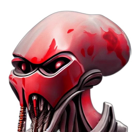 mask, creature, face, robot, concept art, pixel art, comic book art, 3d render transparent PNG cut-out