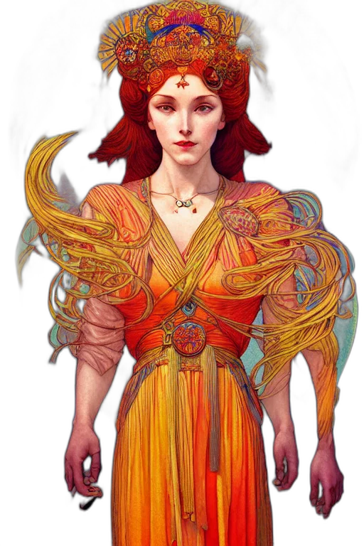 dress, dragon, jewelry, fantasy art transparent PNG cut-out