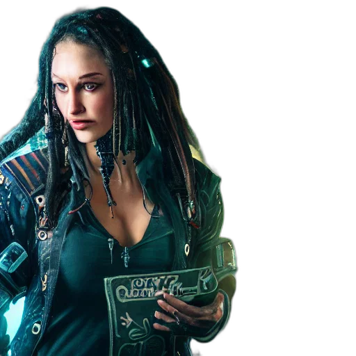 cyberpunk, fantasy art, concept art, comic book art transparent PNG cut-out