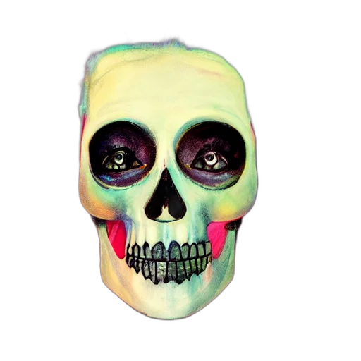 mask, face, jewelry, 3d render, watercolor, photorealistic, concept art, neon transparent PNG cut-out