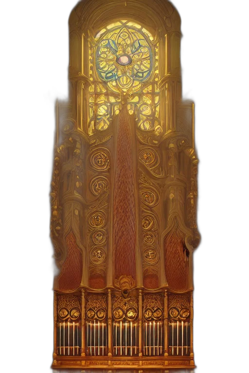 furniture, crown, jewelry, staff, 3d render, concept art, photorealistic, painting transparent PNG cut-out