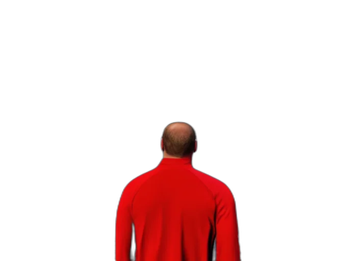 jacket, staff, dress, face, 3d render, concept art, photorealistic, red transparent PNG cut-out
