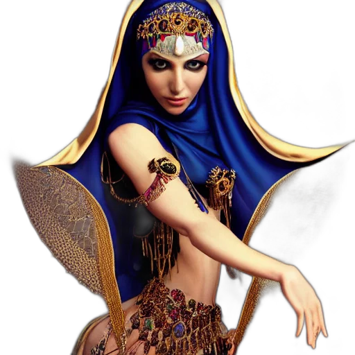 jewelry, dress, crown, fantasy art, concept art, 3d render, comic book art, golden transparent PNG cut-out
