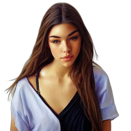 dress, face, jewelry, hair transparent PNG cut-out