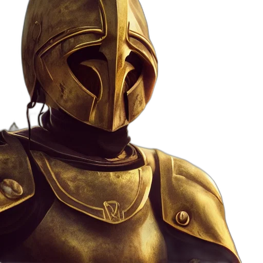 mask, sword, concept art, 3d render transparent PNG cut-out