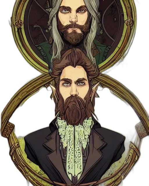 fantasy art, pixel art, concept art, comic book art, earth tones, green, detailed, portrait transparent PNG cut-out