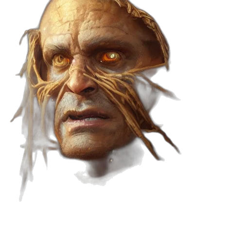 mask, face, creature, staff transparent PNG cut-out