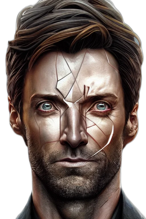 face, mask, hair, comic book art transparent PNG cut-out