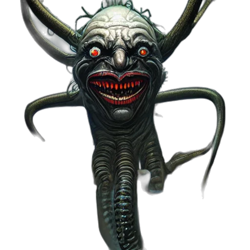 creature, staff, mask, face, concept art, fantasy art, 3d render, photorealistic transparent PNG cut-out