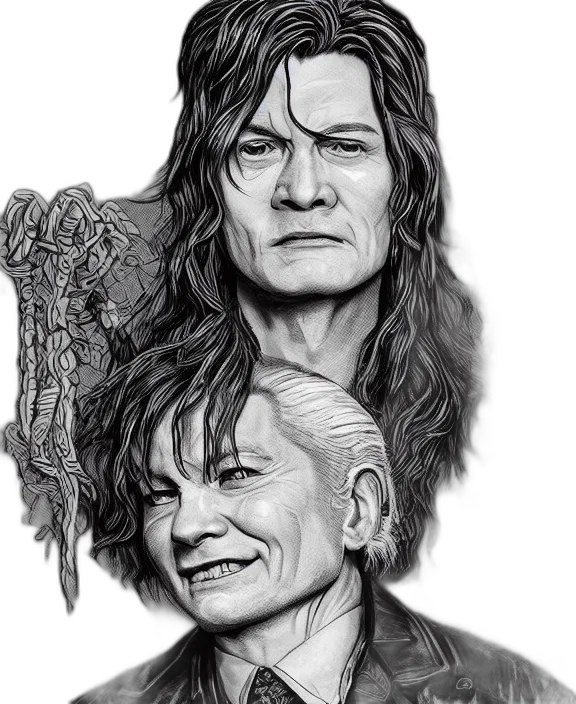 face, comic book art, photorealistic, concept art, pencil sketch, highly, detailed, ink transparent PNG cut-out