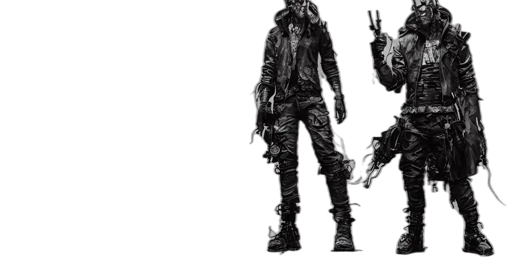 jacket, concept art, cyberpunk, comic book art transparent PNG cut-out
