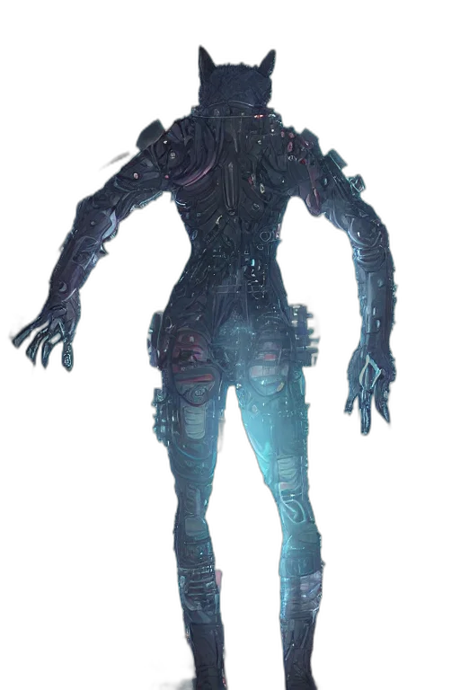 robot, creature, mask, animal, concept art, 3d render, cyberpunk, fantasy art transparent PNG cut-out