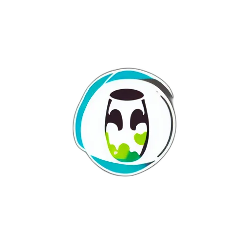 mask, staff, green, modern, logo, boba, milktea, brand transparent PNG cut-out
