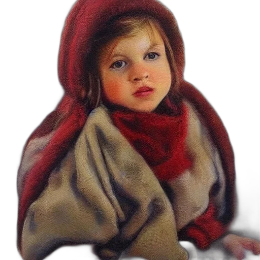 jacket, face, hat, oil painting, photorealistic, watercolor, 3d render, snow transparent PNG cut-out