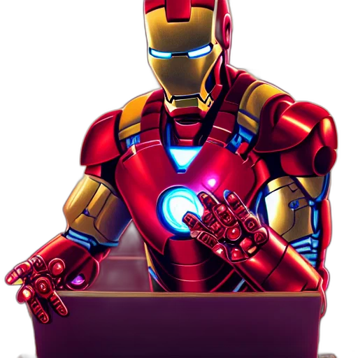 robot, comic book art, 3d render, concept art transparent PNG cut-out