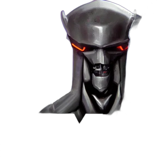robot, mask, hat, face, concept art, 3d render, fantasy art, comic book art transparent PNG cut-out