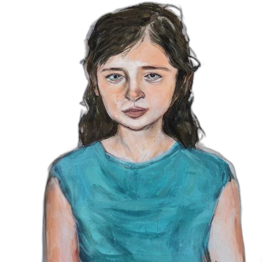 dress, face, watercolor, photorealistic, oil painting, concept art, blue, anya transparent PNG cut-out