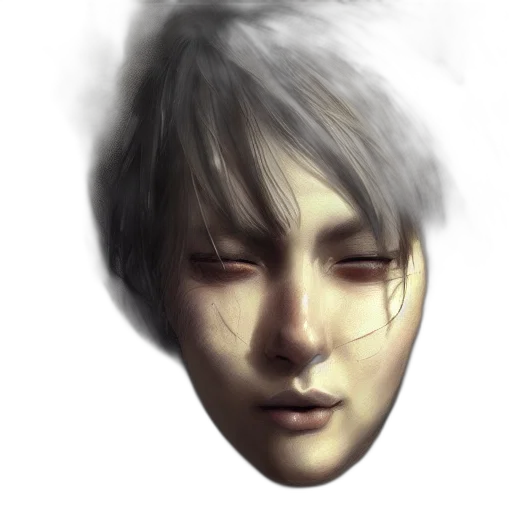 face, mask, creature, robot, photorealistic, concept art, 3d render, fantasy art transparent PNG cut-out