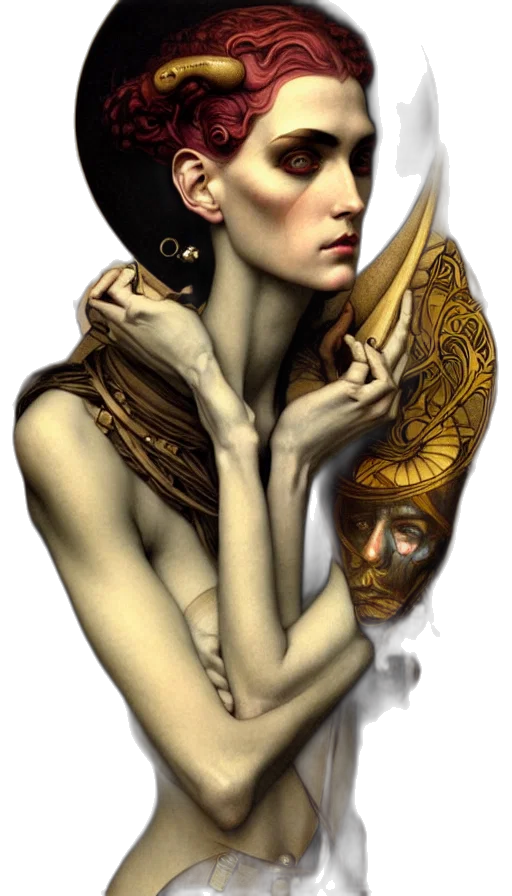mask, face, jewelry, crown, fantasy art, concept art, photorealistic, comic book art transparent PNG cut-out