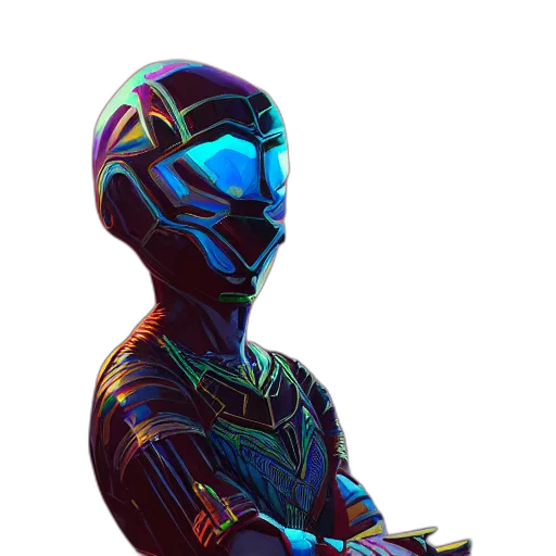 robot, mask, face, jacket transparent PNG cut-out