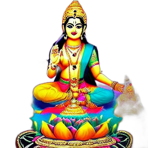 3d render, photorealistic, maa, lakshmi transparent PNG cut-out