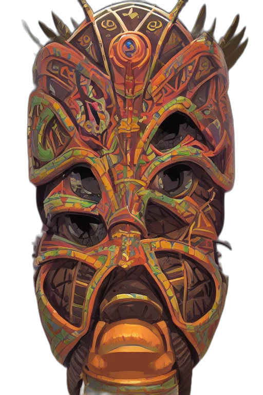 mask, face, crown, concept art transparent PNG cut-out
