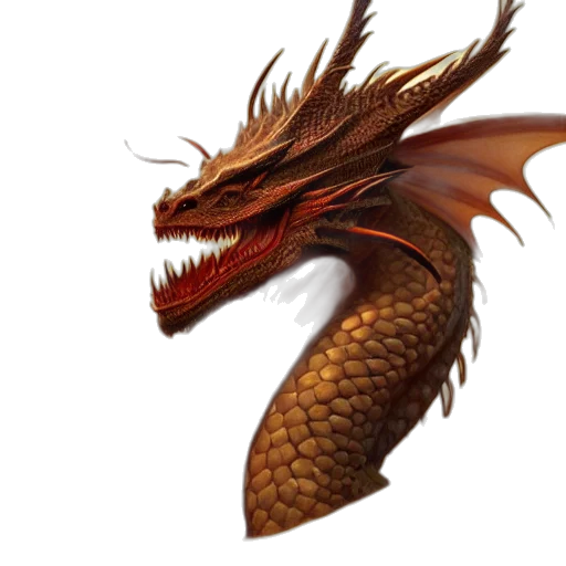 dragon, creature, animal, staff transparent PNG cut-out