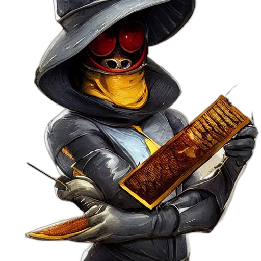 staff, hat, mask, jacket, fantasy art, concept art, comic book art, photorealistic transparent PNG cut-out