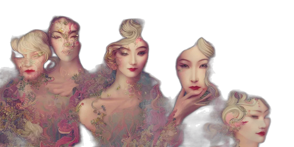 crown, mask, fantasy art, photorealistic transparent PNG cut-out