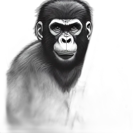 animal, face, creature, mask, photorealistic, pencil sketch, concept art, 3d render transparent PNG cut-out