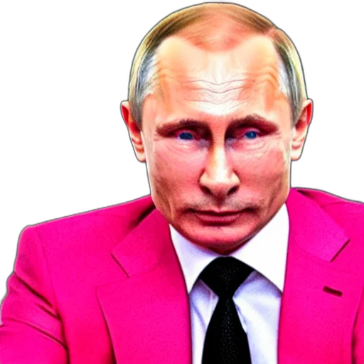 jacket, vaporwave, concept art, cartoon, photorealistic, neon, vladimir, putin transparent PNG cut-out