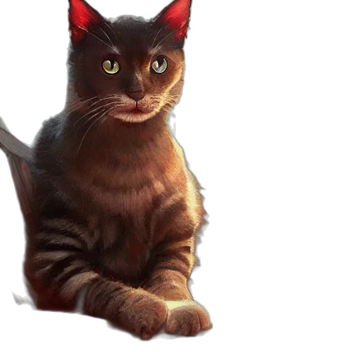 staff, animal, creature, photorealistic, concept art, 3d render, pixel art, cat transparent PNG cut-out