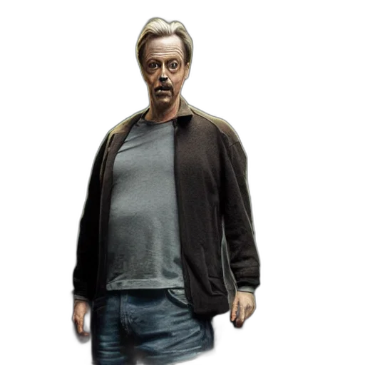 jacket, staff, face, creature transparent PNG cut-out